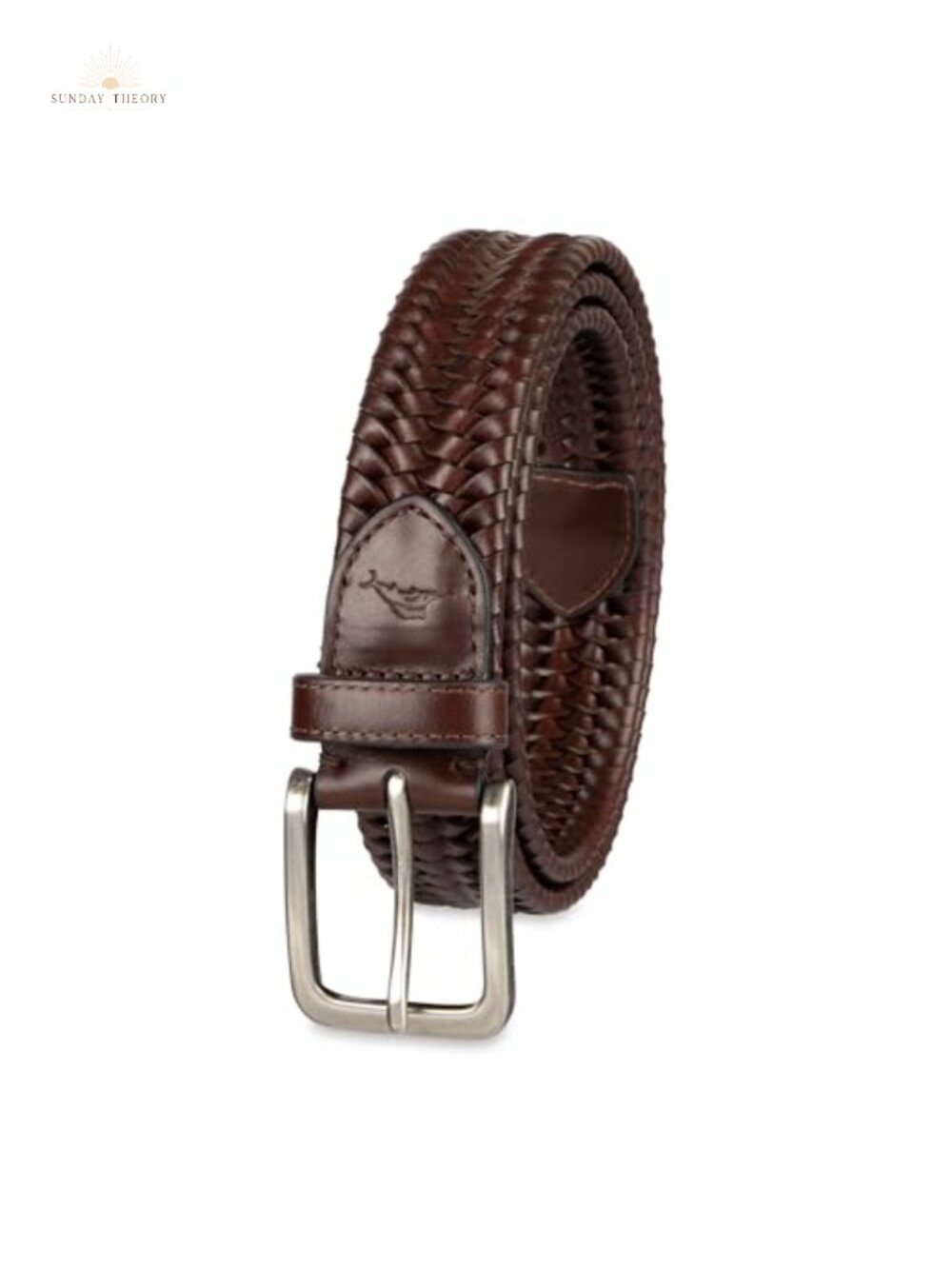 Men's Braided Leather Belt, Fully Adjustable Stretch Design